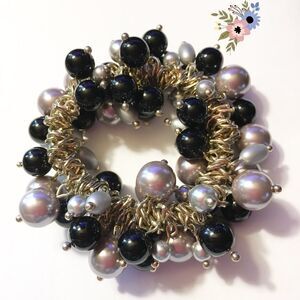 Macy's Beaded Cluster Elastic Stretch Bracelet